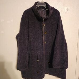 220 Hickory Womens Full Zip Coat Size 3XL Dark Gray/Black
